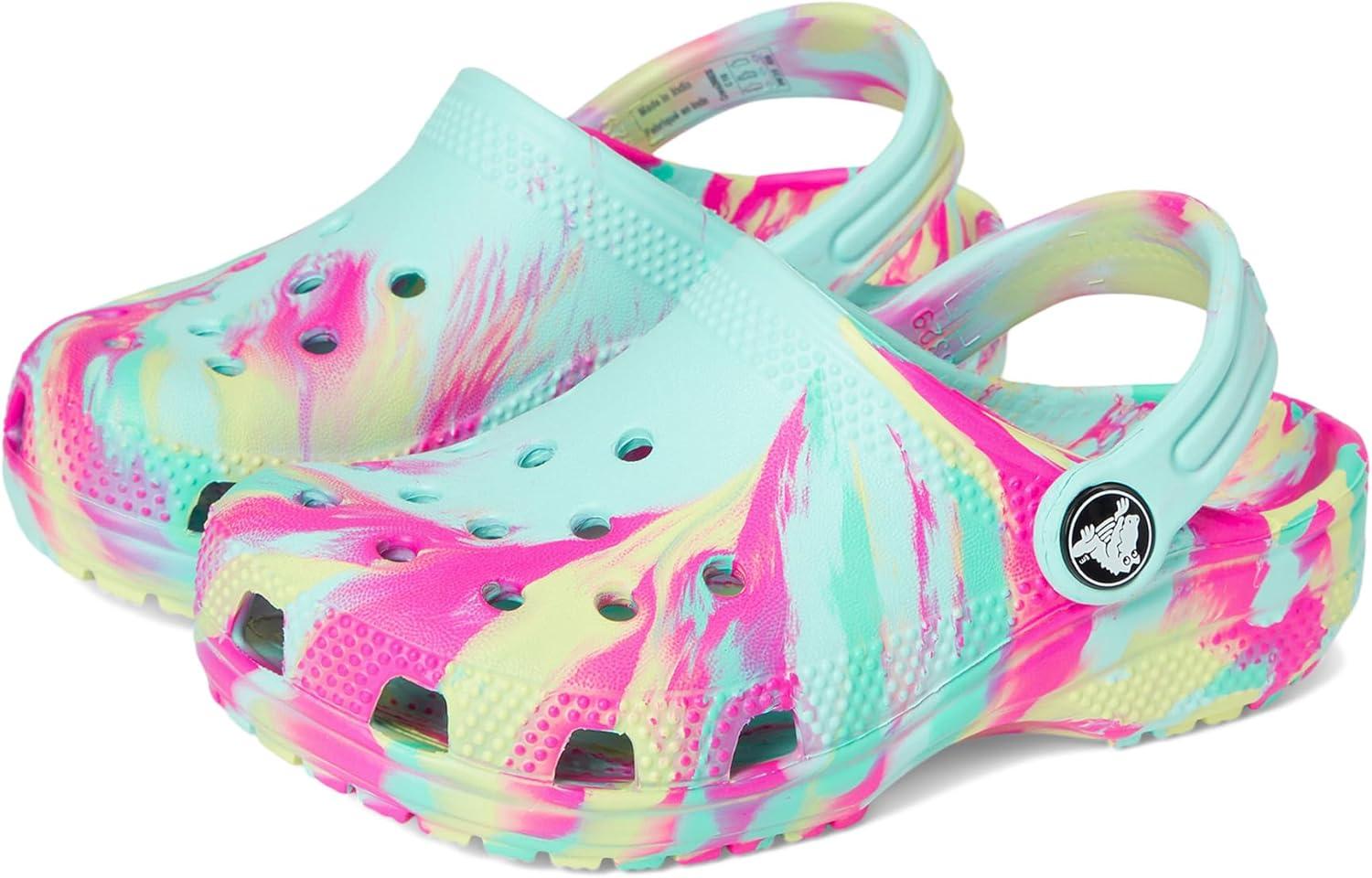 imageCrocs Kids Classic Marbled TieDye ClogAquamarineMulti