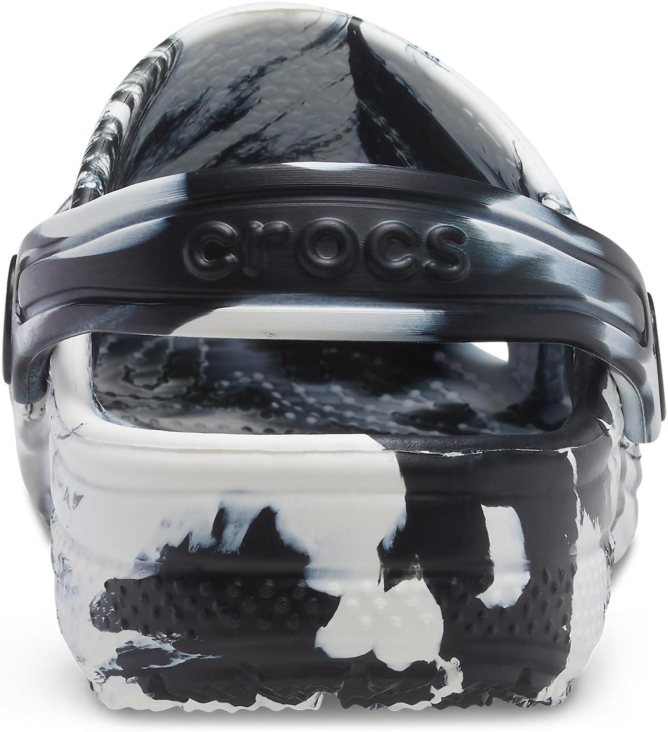 imageCrocs Kids Classic Marbled TieDye ClogBlackWhite