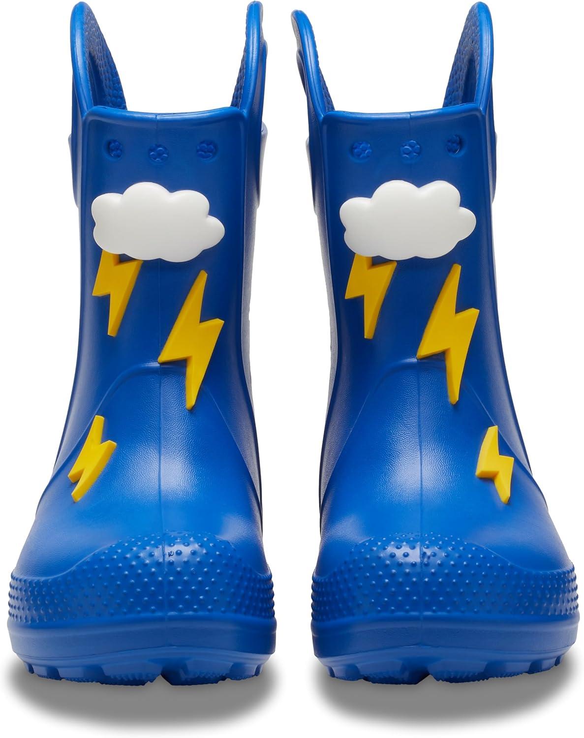 imageCrocs Kids Handle It Rain BootsBlueLightning Bolt