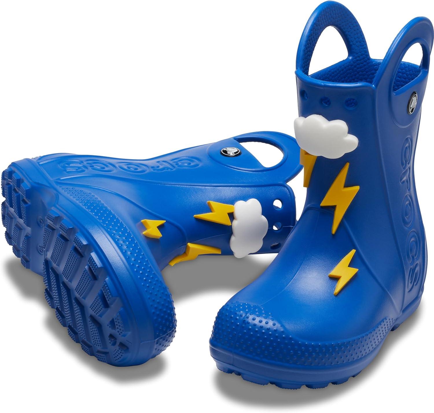 imageCrocs Kids Handle It Rain BootsBlueLightning Bolt