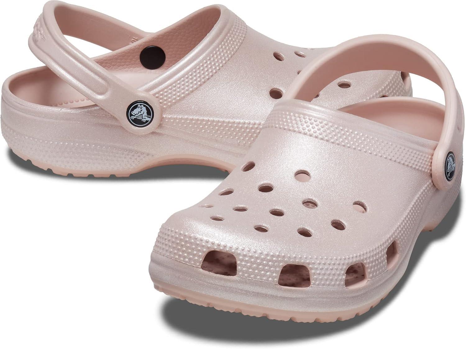 imageCrocs Unisex Adult Classic Glitter ClogPink Clay Simmer