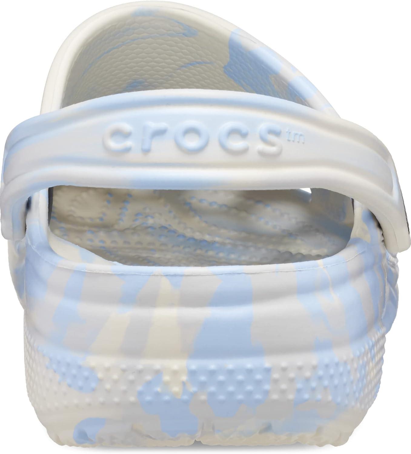 imageCrocs UnisexAdult Mens and Womens Classic Marbled Tie Dye ClogBlue CalciteMulti