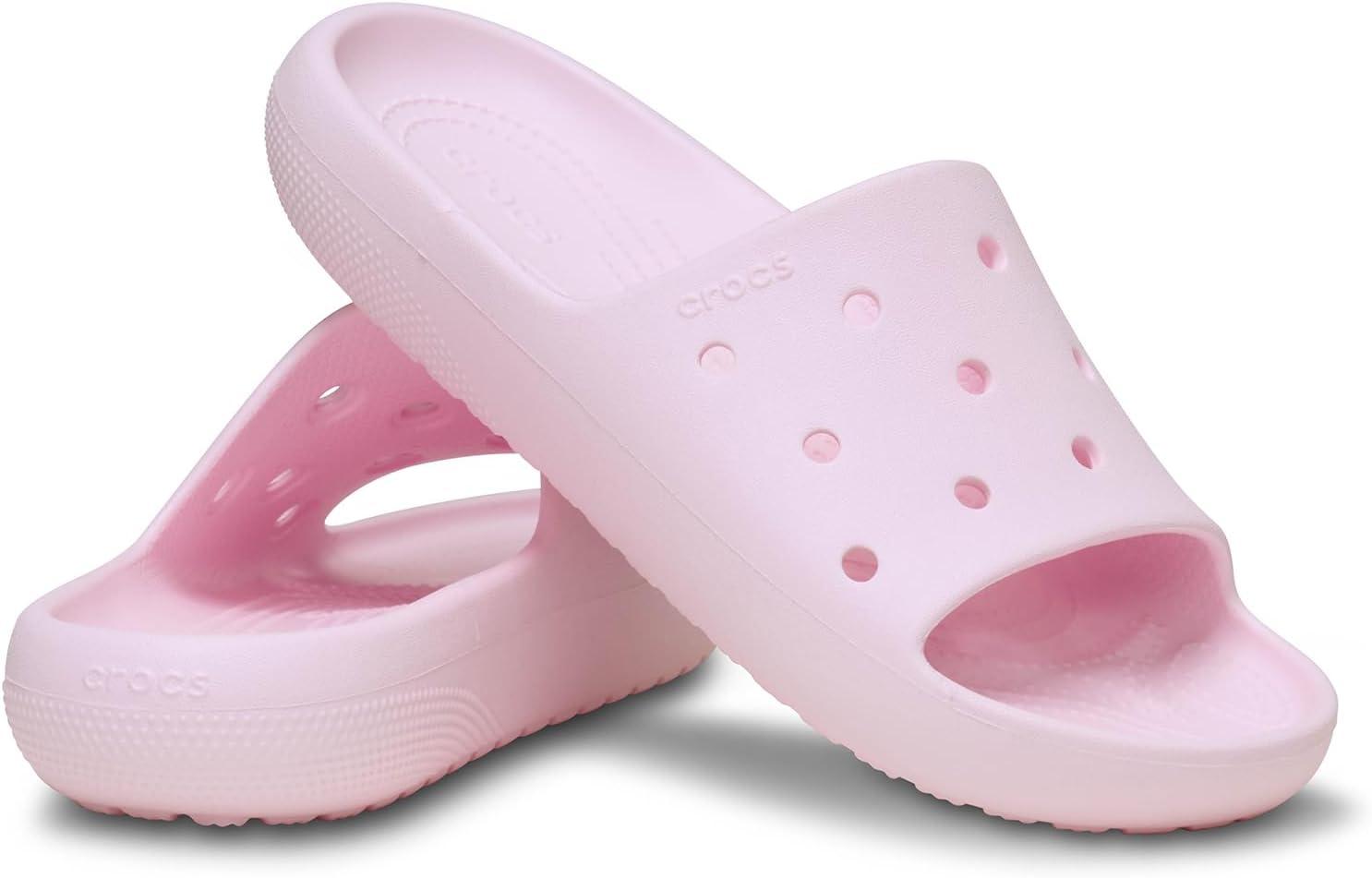 imageCrocs unisexadult Classic Slide 20Pink Milk