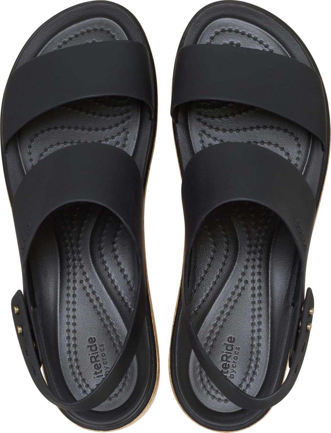 imageCrocs womens Brooklyn Cork Low WedgeBlackBlack