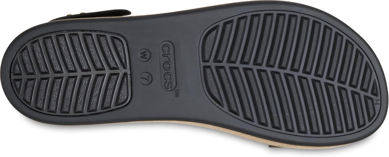 imageCrocs womens Brooklyn Cork Low WedgeBlackBlack