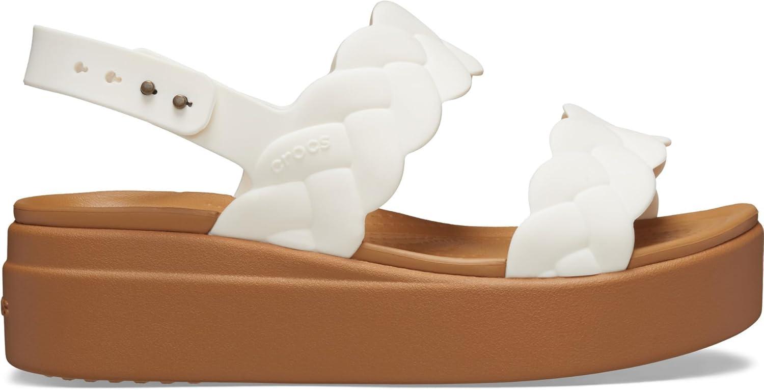 imageCrocs womens Brooklyn Woven Low WedgeChalk Woven