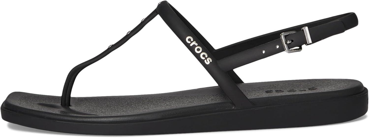 imageCrocs womens Miami Thong SandalBlack Studs