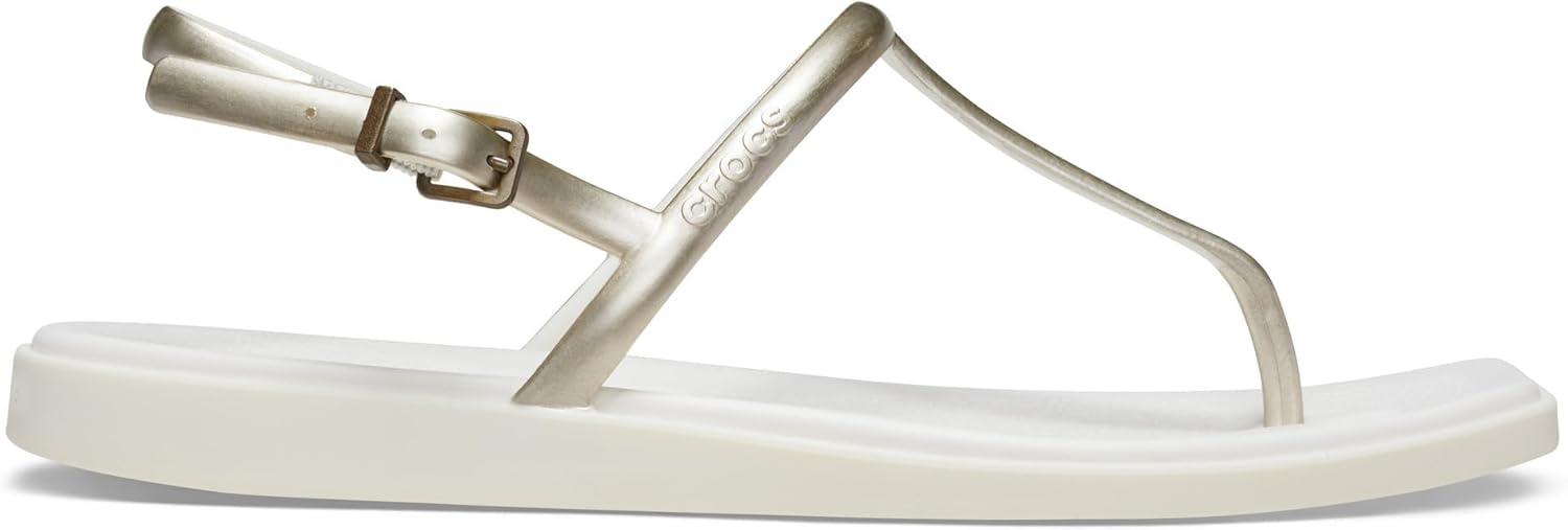 imageCrocs womens Miami Thong SandalMetallic Chalk