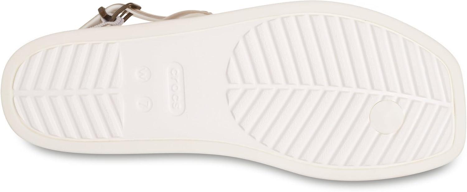 imageCrocs womens Miami Thong SandalMetallic Chalk