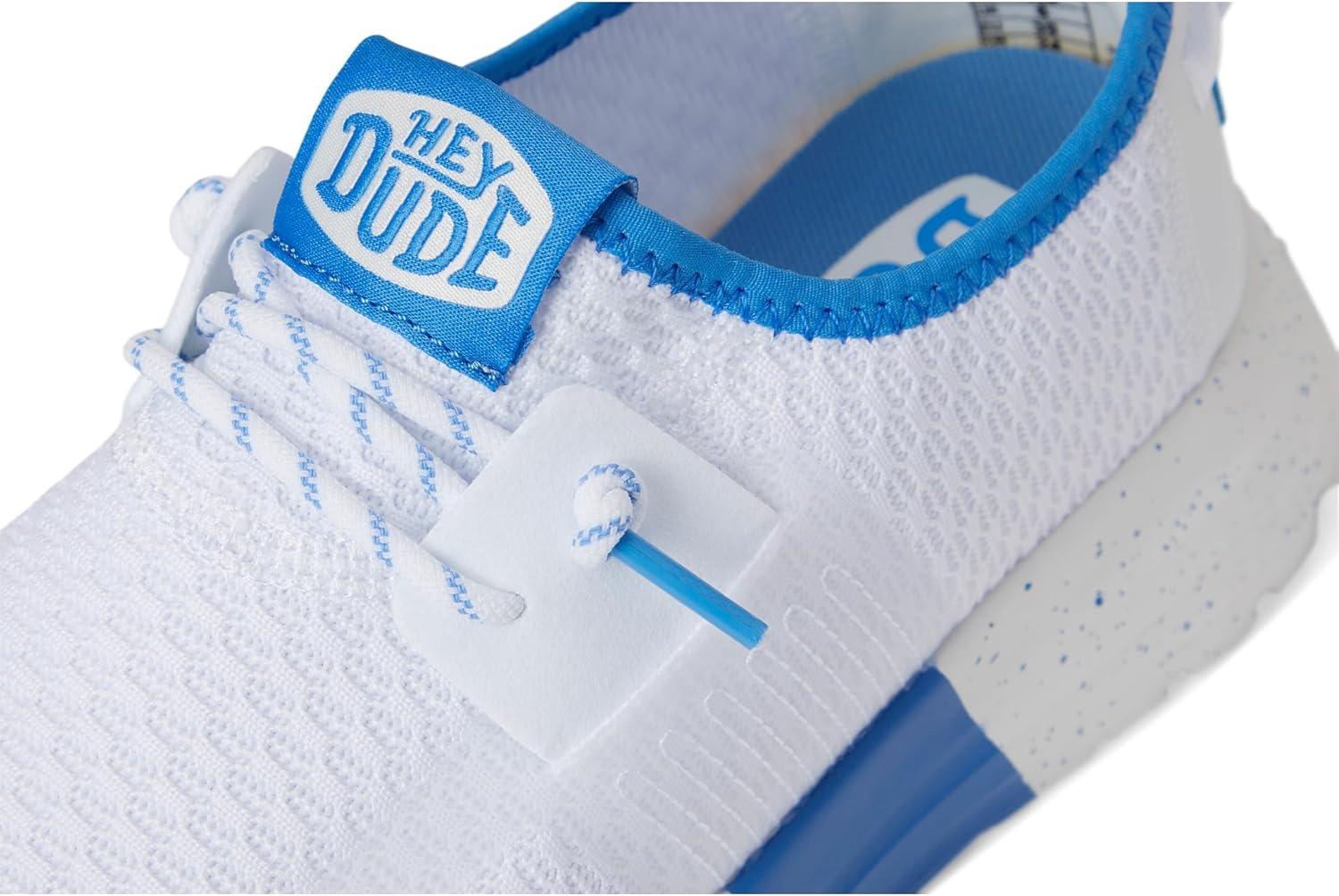 imageHey Dude Sirocco Womens Shoes Womens Lace Up Loafers Comfortable ampamp LightWeightWhiteBlue