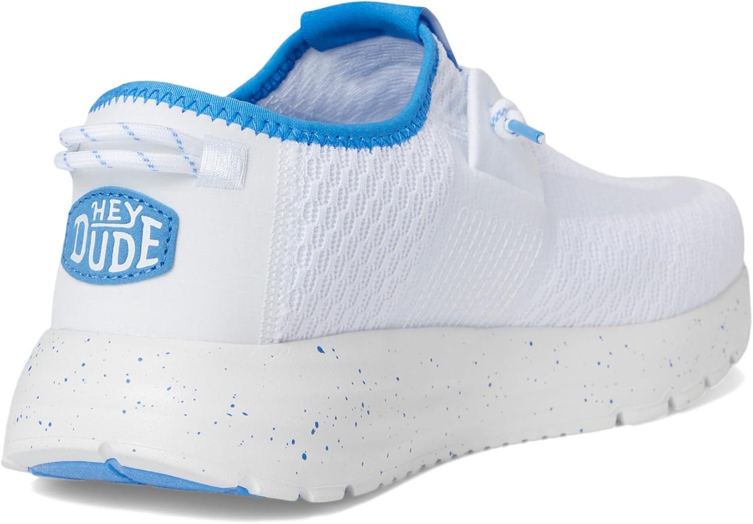 imageHey Dude Sirocco Womens Shoes Womens Lace Up Loafers Comfortable ampamp LightWeightWhiteBlue