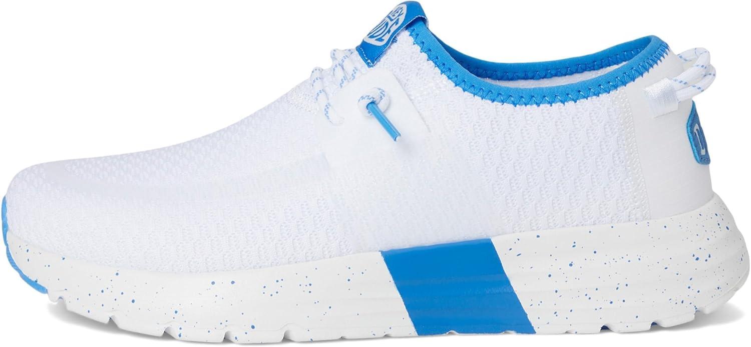 imageHey Dude Sirocco Womens Shoes Womens Lace Up Loafers Comfortable ampamp LightWeightWhiteBlue