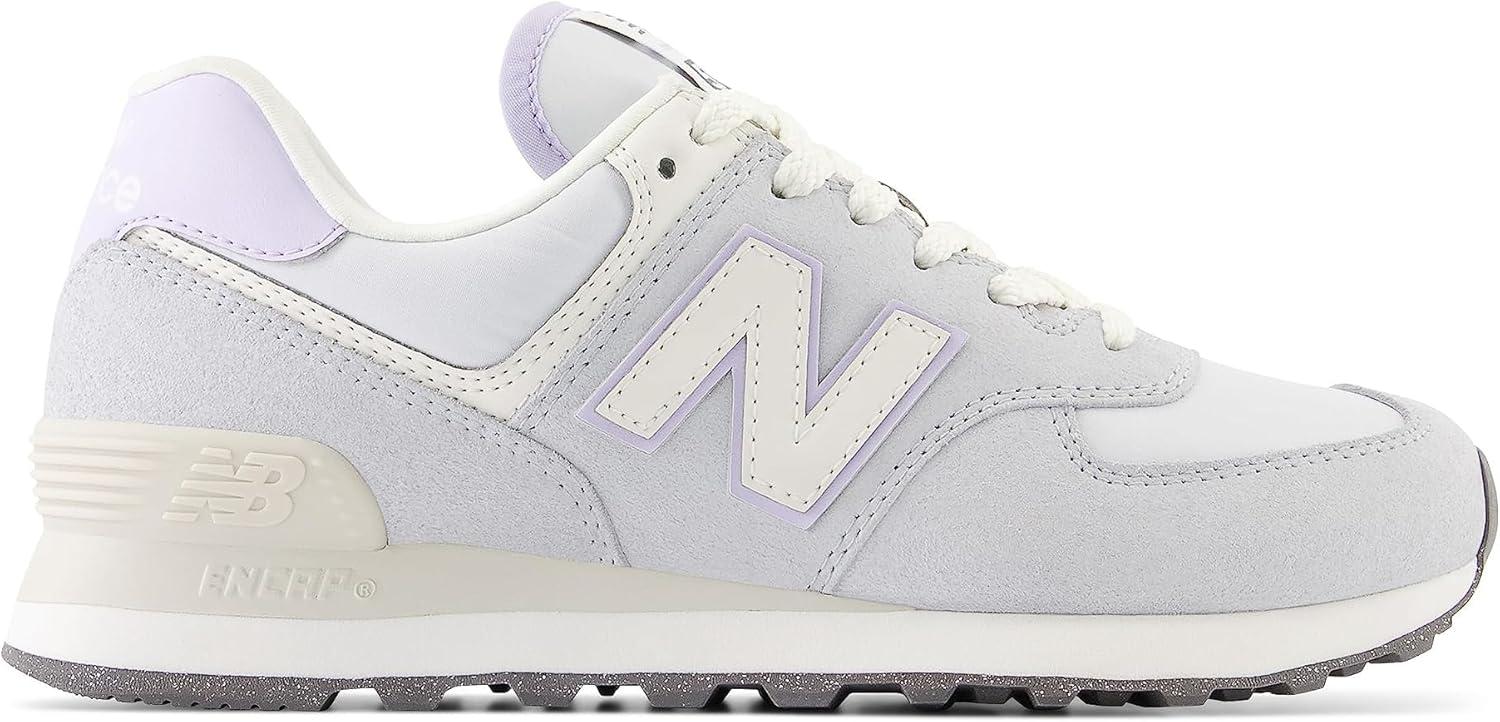 imageNew Balance Womens 574 V2 Essential SneakerGraniteBright LavenderQuartz Grey