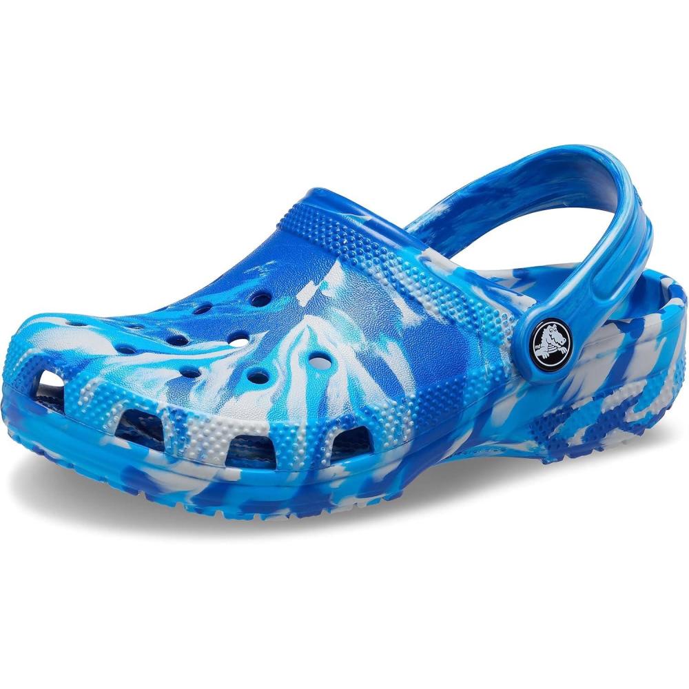 imageCrocs Kids Classic Marbled TieDye ClogBlue BoltMulti
