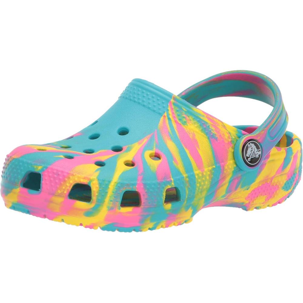 imageCrocs Kids Classic Marbled TieDye ClogDigital AquaMulti