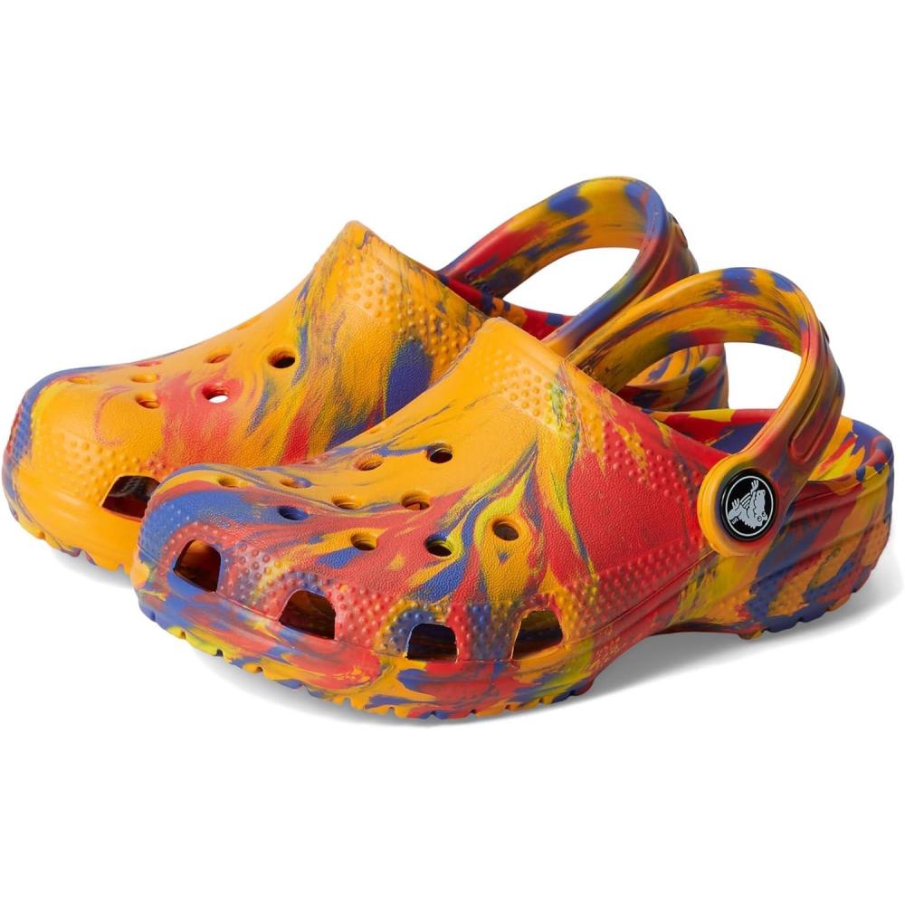 imageCrocs Kids Classic Marbled TieDye ClogOrange ZingMulti