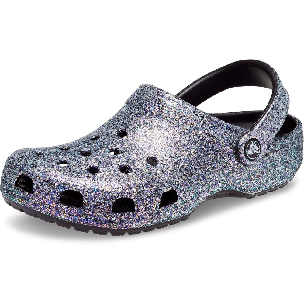 imageCrocs Unisex Adult Classic Glitter ClogBlackMulti