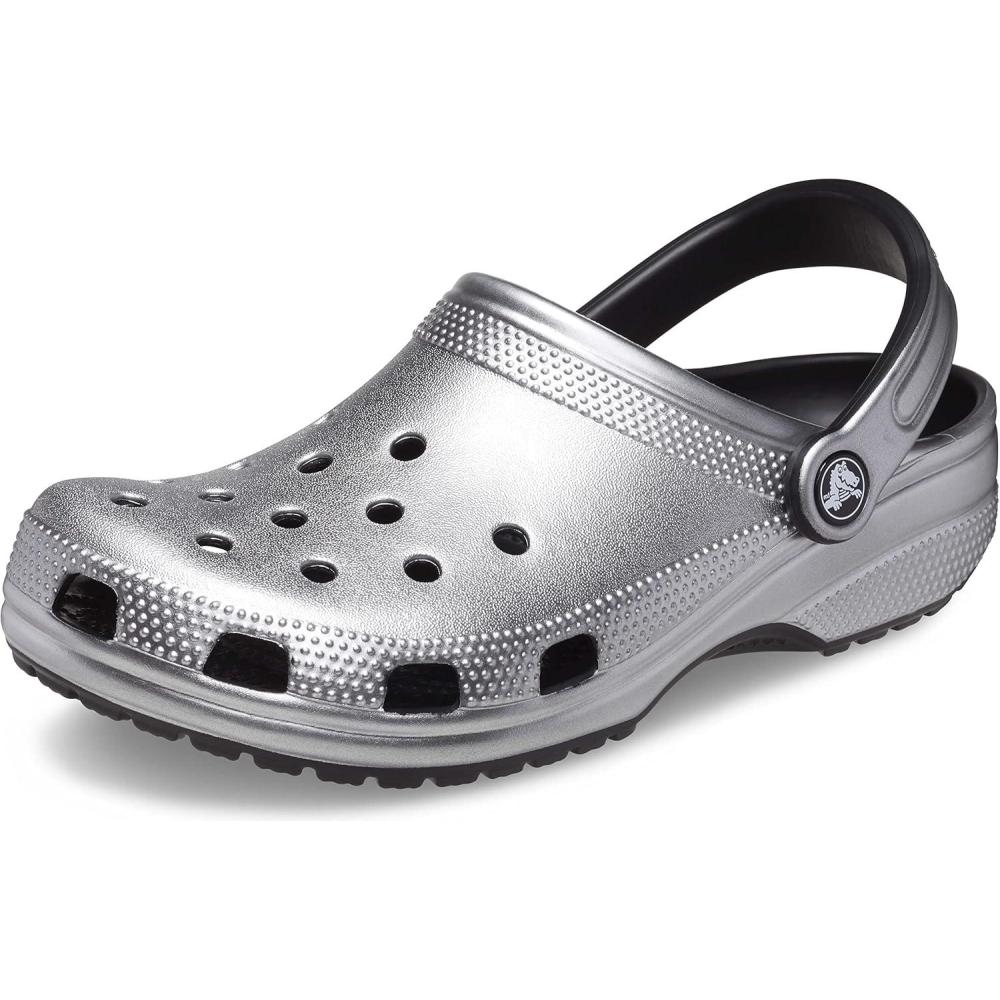 imageCrocs Unisex Adult Classic Glitter ClogSilver Metallic