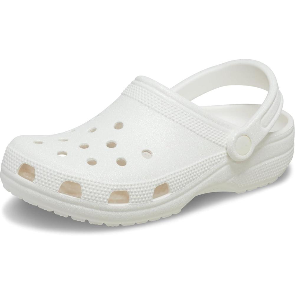 imageCrocs Unisex Adult Classic Glitter ClogWhite