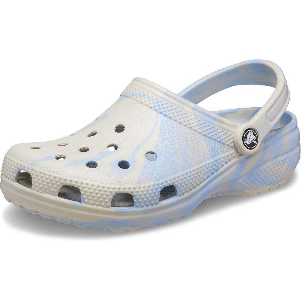 imageCrocs UnisexAdult Mens and Womens Classic Marbled Tie Dye ClogBlue CalciteMulti