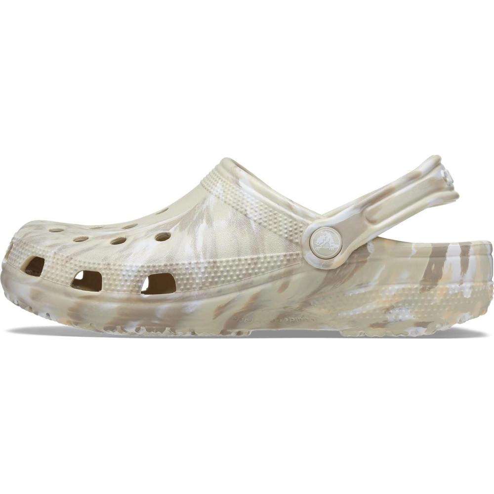 imageCrocs UnisexAdult Mens and Womens Classic Marbled Tie Dye ClogBoneMulti