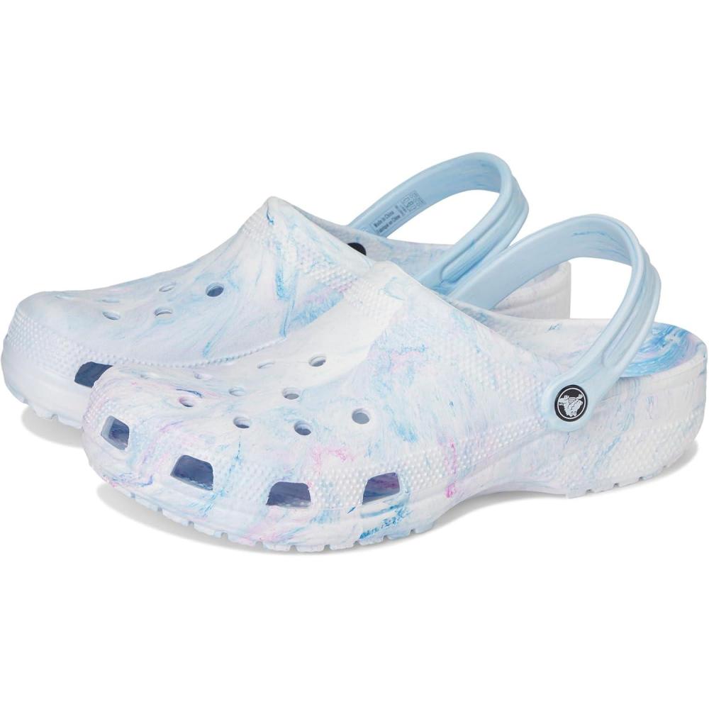 imageCrocs UnisexAdult Mens and Womens Classic Marbled Tie Dye ClogOxygen Swirl