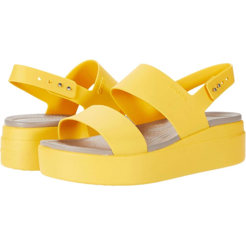 imageCrocs Womens Brooklyn Low Wedge SandalsCanaryCanary