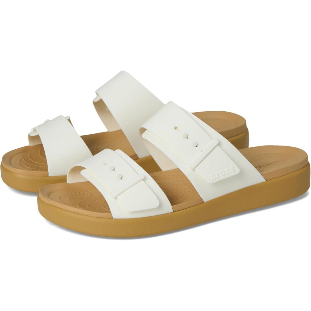 imageCrocs womens Brooklyn Buckle Low LowChalkTan