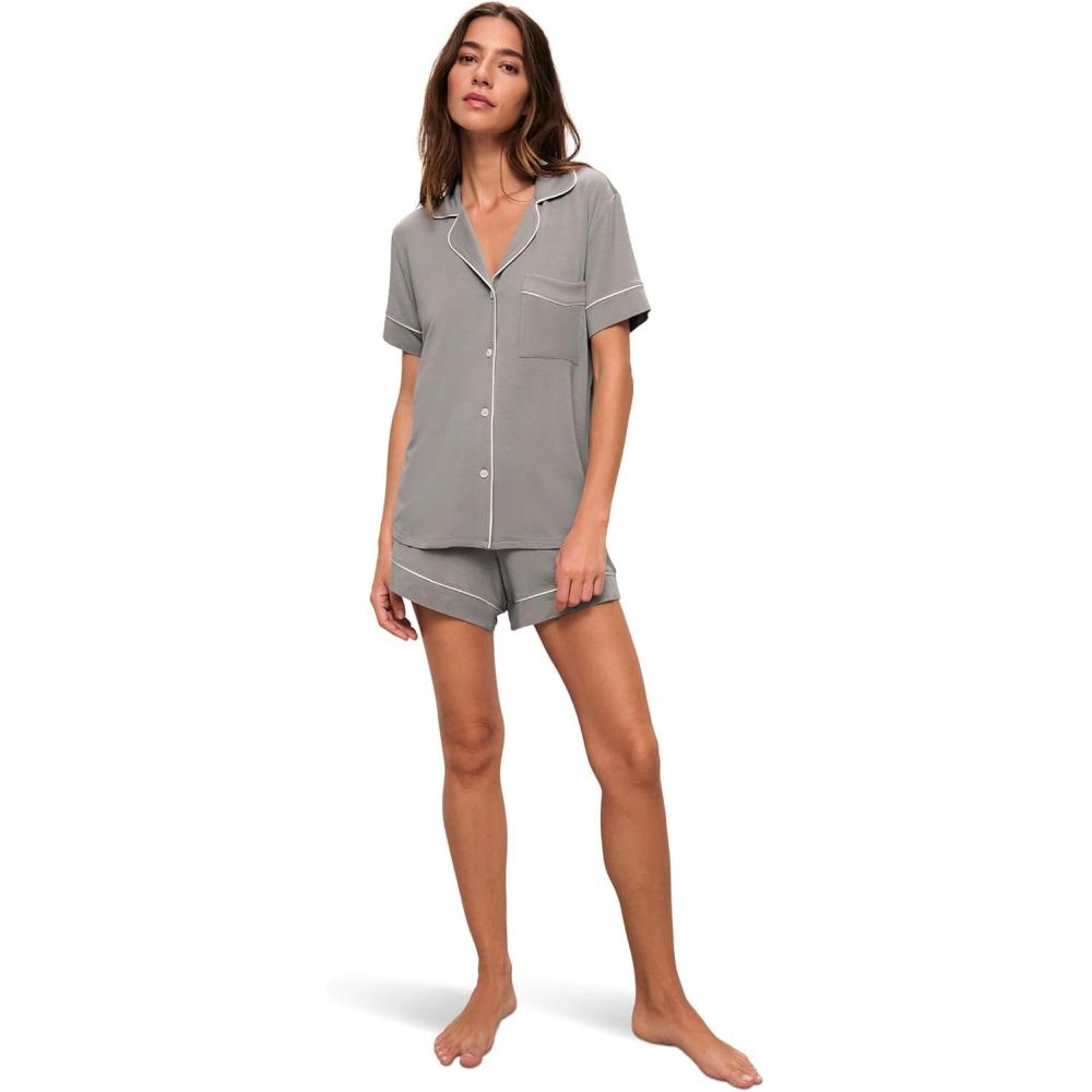 imageEberjey Gisele Relaxed Womens Short PJ SetMoonlightIvory
