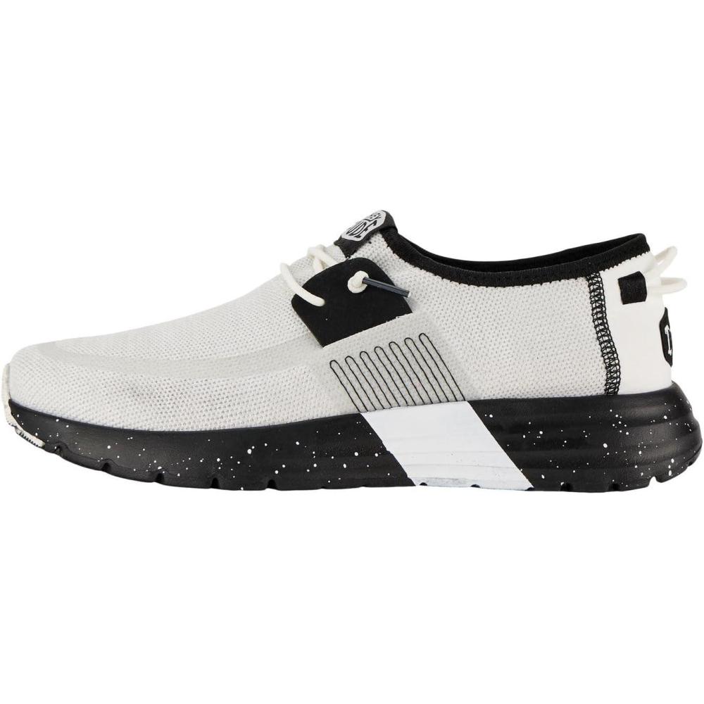 imageHEYDUDE Mens Sirocco M Sport ModeWhiteBlack