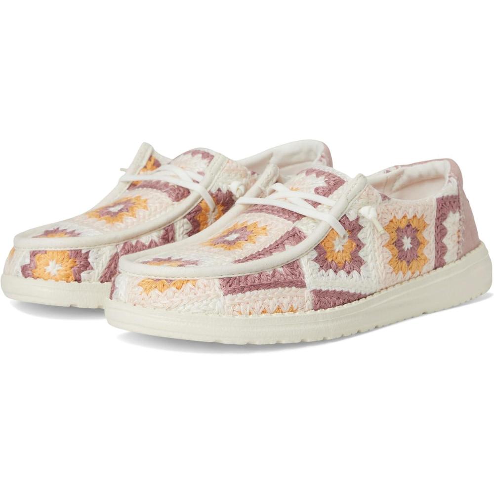 imageHEYDUDE Womens Wendy Cottage Crochet LoaferPetal PinkMulti