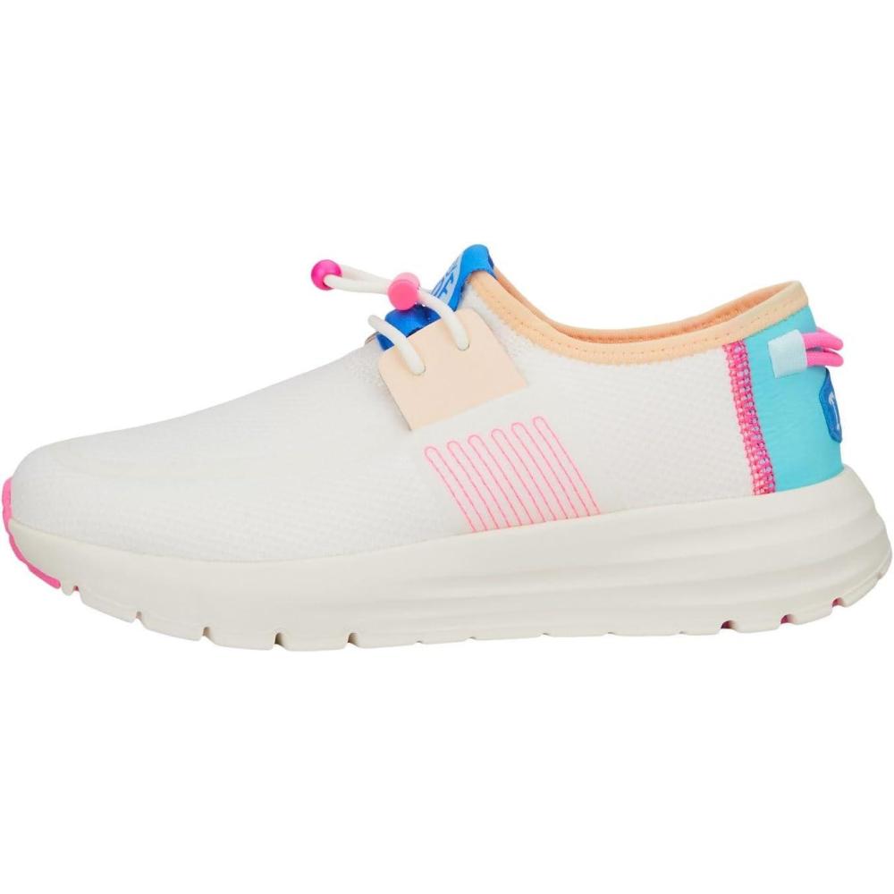 imageHey Dude Sirocco Womens Shoes Womens Lace Up Loafers Comfortable ampamp LightWeightCreamMulti