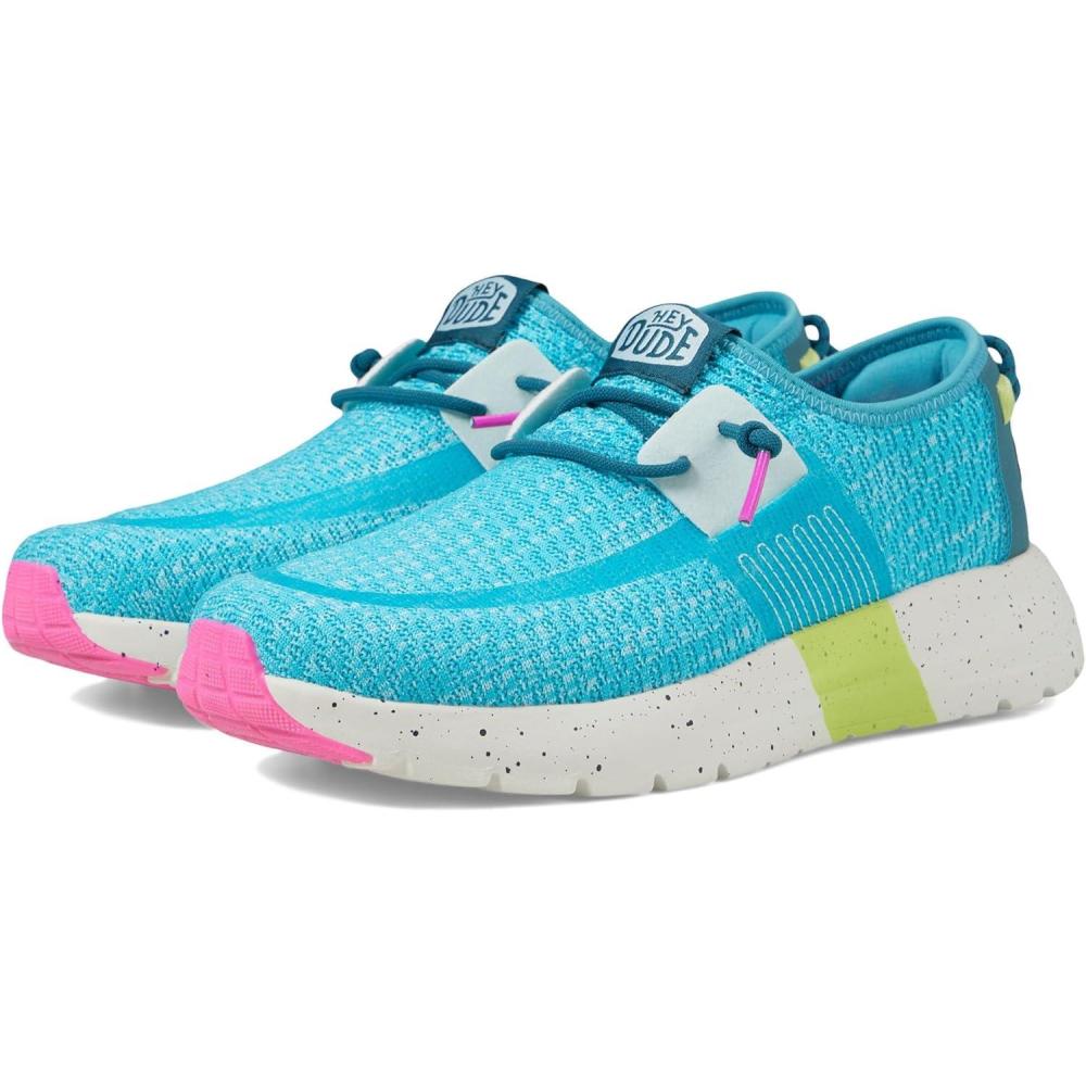 imageHey Dude Sirocco  Womens Shoes  Womens Lace Up Loafers  Comfortable ampamp LightWeightTeal