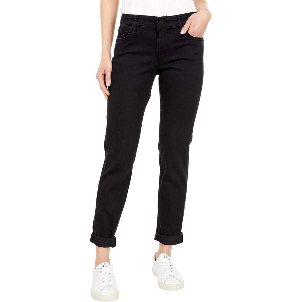 imageKUT from the Kloth Catherine Boyfriend Womens Jeans  Blended Fabric  Mid Rise  Five Pocket DesignBlack