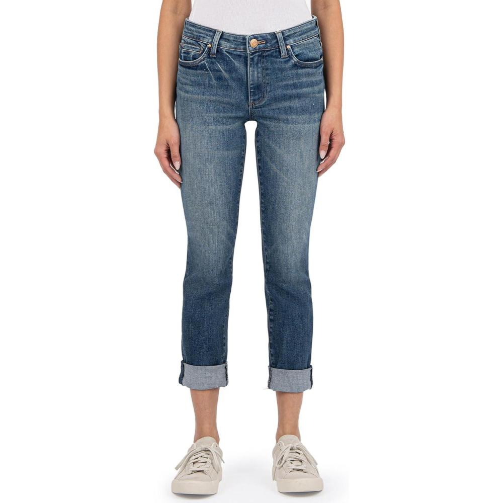 imageKUT from the Kloth Catherine Boyfriend Womens Jeans  Blended Fabric  Mid Rise  Five Pocket DesignGiving