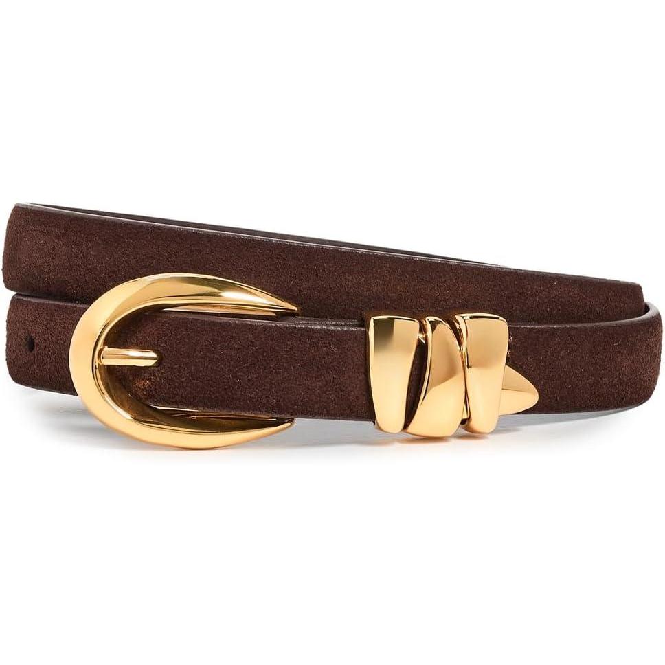 imageMadewell Womens Chunky Metal Leather BeltChocolate Raisin Suede