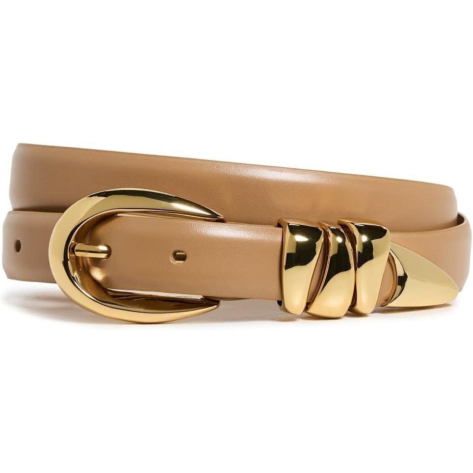 imageMadewell Womens Chunky Metal Leather BeltDesert Camel