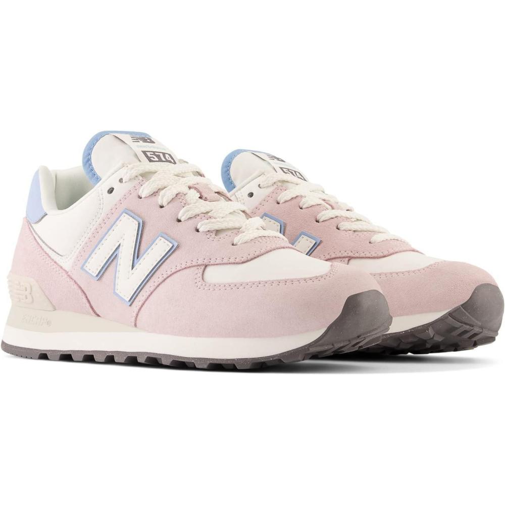imageNew Balance Womens 574 V2 Essential SneakerStone PinkSea SaltBlue Haze