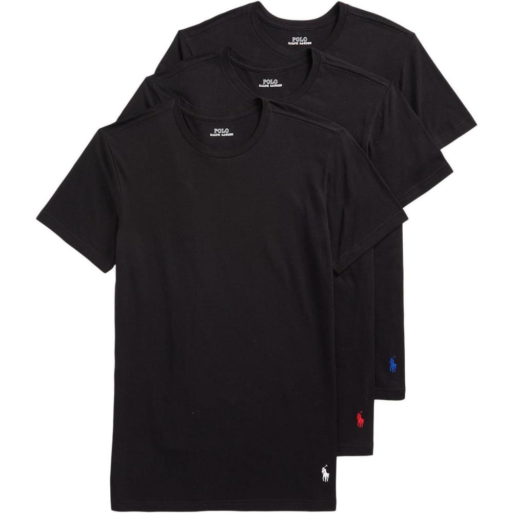 imagePOLO RALPH LAUREN Mens Slim Fit Cotton Crew ShirtsBlack