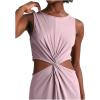 Beyond Yoga Women’s Around The World Front Twist Dress(Blush Blooms)