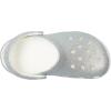 Crocs Kids’ Classic Glitter Clog(White)