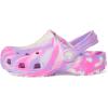 Crocs Kids’ Classic Marbled Tie-Dye Clog(Pink Crush/Multi Glow in the Dark)