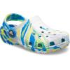 Crocs Kids’ Classic Marbled Tie-Dye Clog(White/Bright Cobalt)