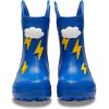 Crocs Kids’ Handle It Rain Boots(Blue/Lightning Bolt)