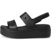 Crocs Women’s Brooklyn 4U Low Wedges, Platform Wedge Sandals for Women(Black)