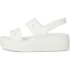 Crocs Women’s Brooklyn 4U Low Wedges, Platform Wedge Sandals for Women(White)