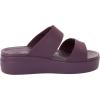 Crocs Women’s Brooklyn Buckle Low Wedges(Plush Plum)
