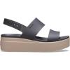 Crocs Women’s Brooklyn Low Wedge Sandals(Black/Mushroom)
