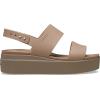 Crocs Women’s Brooklyn Low Wedge Sandals(Latte/Mushroom)