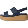 Crocs Women’s Brooklyn Low Wedge Sandals(Navy/Tan)
